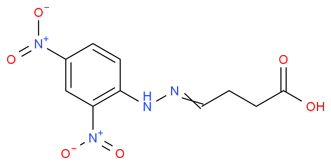 4-[2-(2,4-dinitrophenyl)hydrazin-1-ylidene]butanoic acid_分子结构_CAS_4093-65-6