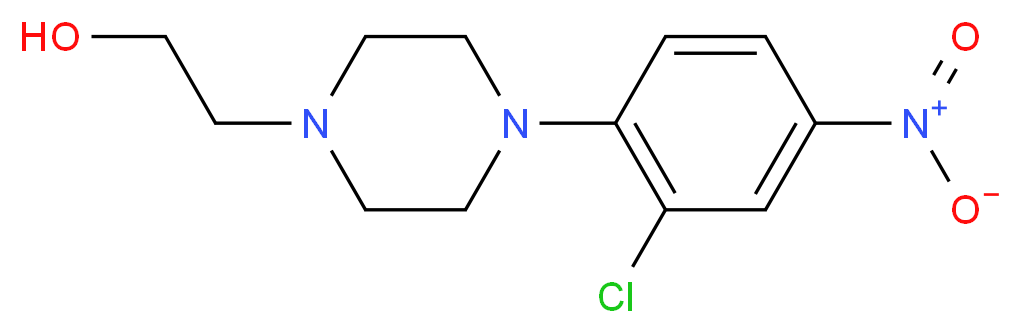 2-[4-(2-Chloro-4-nitrophenyl)piperazin-1-yl]-ethanol_分子结构_CAS_)