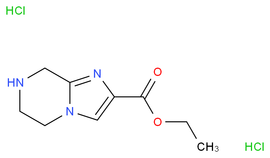 ethyl 5H,6H,7H,8H-imidazo[1,2-a]pyrazine-2-carboxylate dihydrochloride_分子结构_CAS_623564-18-1