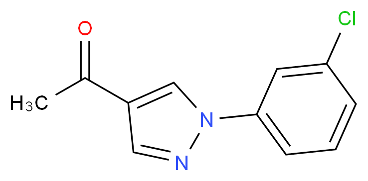 1-[1-(3-Chlorophenyl)-1H-pyrazol-4-yl]ethanone_分子结构_CAS_925142-81-0)