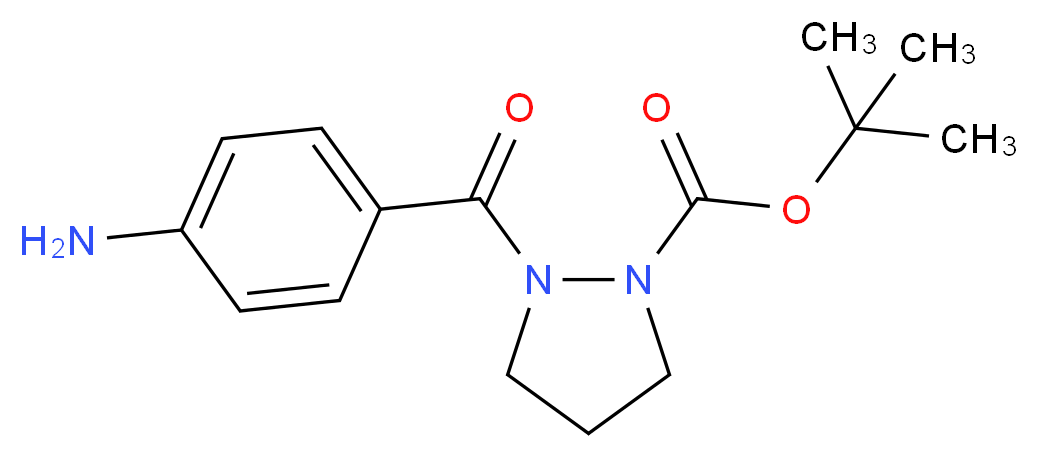 tert-Butyl 2-(4-aminobenzoyl)-1-pyrazolidinecarboxylate_分子结构_CAS_)