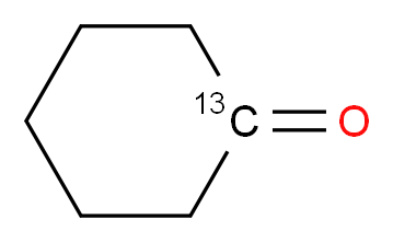 (1-<sup>1</sup><sup>3</sup>C)cyclohexan-1-one_分子结构_CAS_63603-42-9