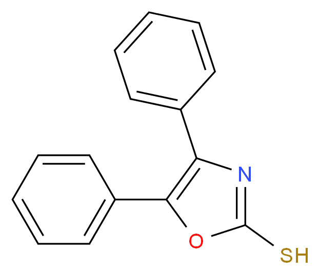 4,5-二苯基-2-巯基噁唑_分子结构_CAS_6670-13-9)