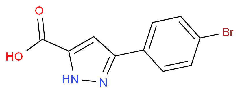 3-(4-Bromophenyl)-1H-pyrazole-5-carboxylic acid_分子结构_CAS_)