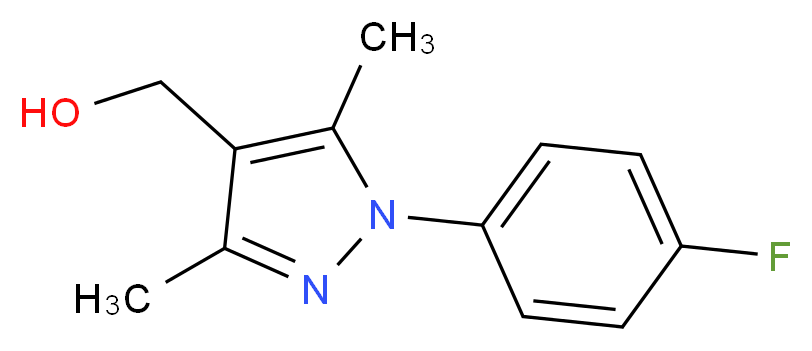 [1-(4-Fluorophenyl)-3,5-dimethyl-1H-pyrazol-4-yl]-methanol_分子结构_CAS_)