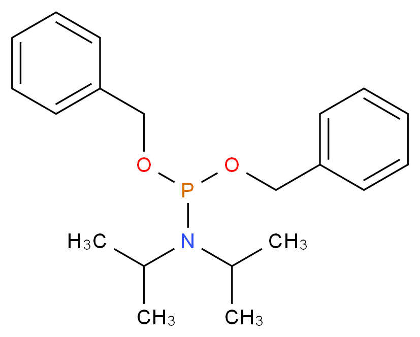 Dibenzyl N,N-diisopropylphosphoramidite, tech 90%_分子结构_CAS_108549-23-1)