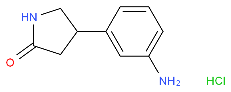 4-(3-Aminophenyl)pyrrolidin-2-one hydrochloride_分子结构_CAS_1187830-88-1)