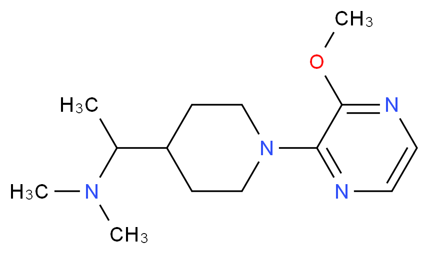 1-[1-(3-methoxy-2-pyrazinyl)-4-piperidinyl]-N,N-dimethylethanamine_分子结构_CAS_)