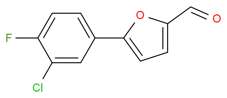 5-(3-chloro-4-fluorophenyl)furan-2-carbaldehyde_分子结构_CAS_)