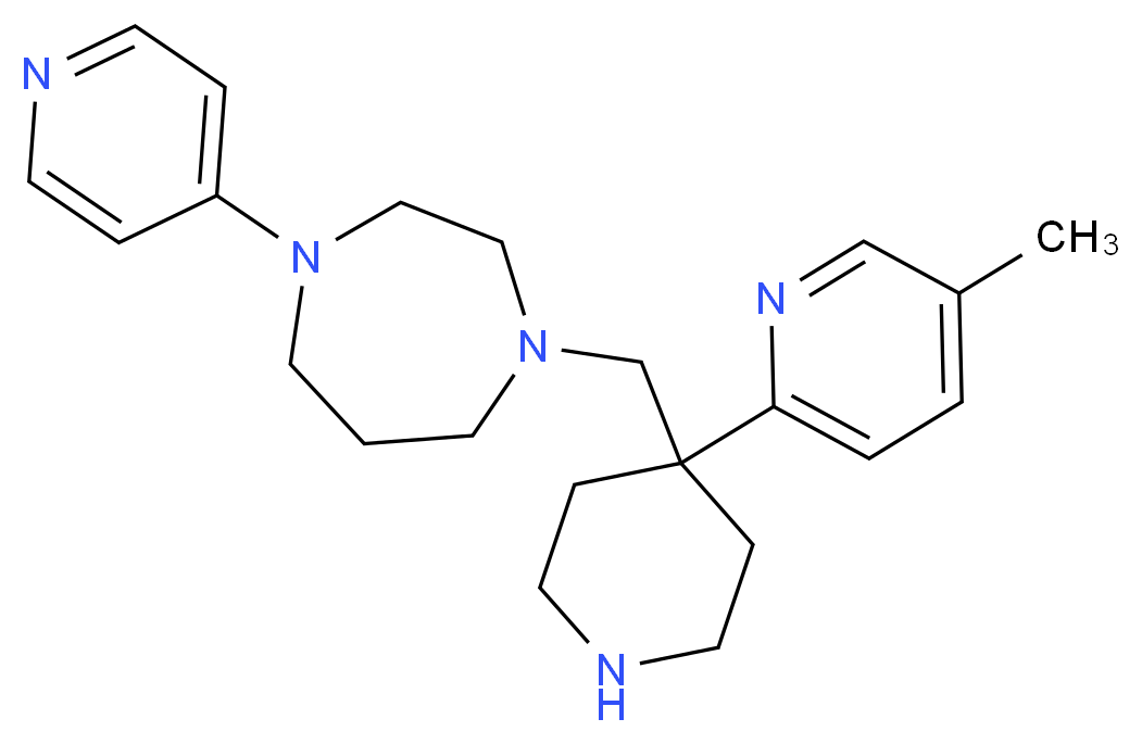 1-{[4-(5-methylpyridin-2-yl)piperidin-4-yl]methyl}-4-pyridin-4-yl-1,4-diazepane_分子结构_CAS_)