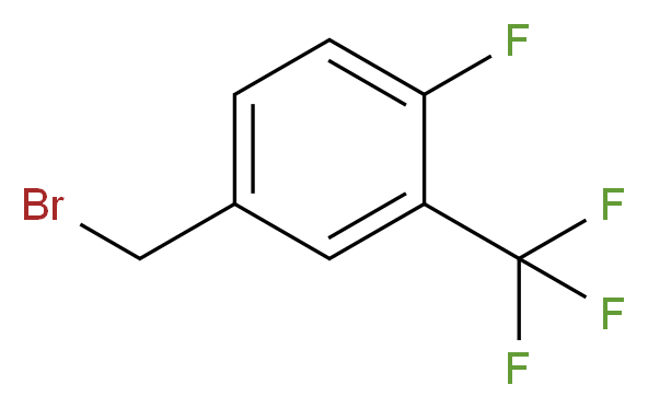 4-(bromomethyl)-1-fluoro-2-(trifluoromethyl)benzene_分子结构_CAS_184970-26-1
