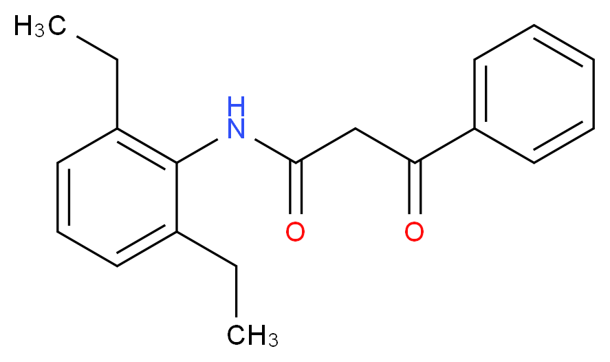 N-(2,6-diethylphenyl)-3-oxo-3-phenylpropanamide_分子结构_CAS_40624-79-1