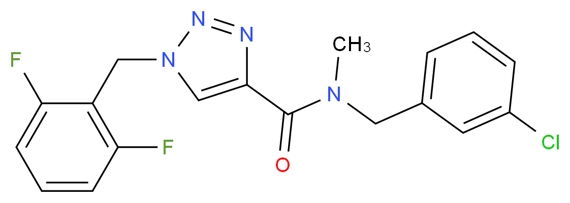 N-(3-chlorobenzyl)-1-(2,6-difluorobenzyl)-N-methyl-1H-1,2,3-triazole-4-carboxamide_分子结构_CAS_)