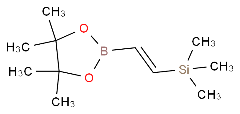 trimethyl[(E)-2-(tetramethyl-1,3,2-dioxaborolan-2-yl)ethenyl]silane_分子结构_CAS_126688-99-1