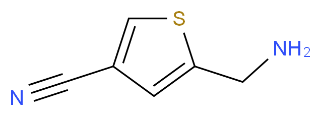 5-AMINOMETHYL-THIOPHENE-3-CARBONITRILE_分子结构_CAS_203792-27-2)