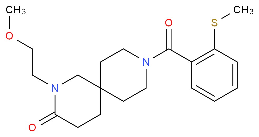 2-(2-methoxyethyl)-9-[2-(methylthio)benzoyl]-2,9-diazaspiro[5.5]undecan-3-one_分子结构_CAS_)
