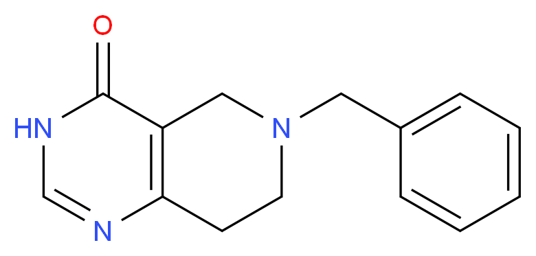 6-benzyl-3H,4H,5H,6H,7H,8H-pyrido[4,3-d]pyrimidin-4-one_分子结构_CAS_109229-22-3