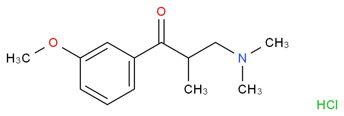 3-(dimethylamino)-1-(3-methoxyphenyl)-2-methylpropan-1-one hydrochloride_分子结构_CAS_37951-53-4