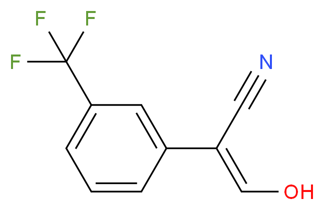 3-Hydroxy-2-[3-(trifluoromethyl)phenyl]-acrylonitrile_分子结构_CAS_)