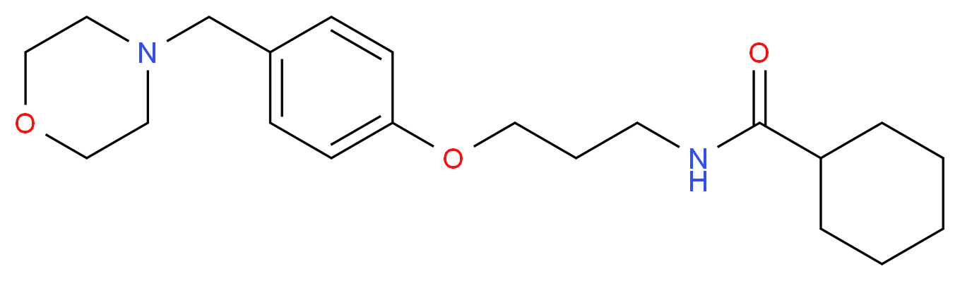 N-{3-[4-(4-morpholinylmethyl)phenoxy]propyl}cyclohexanecarboxamide_分子结构_CAS_)