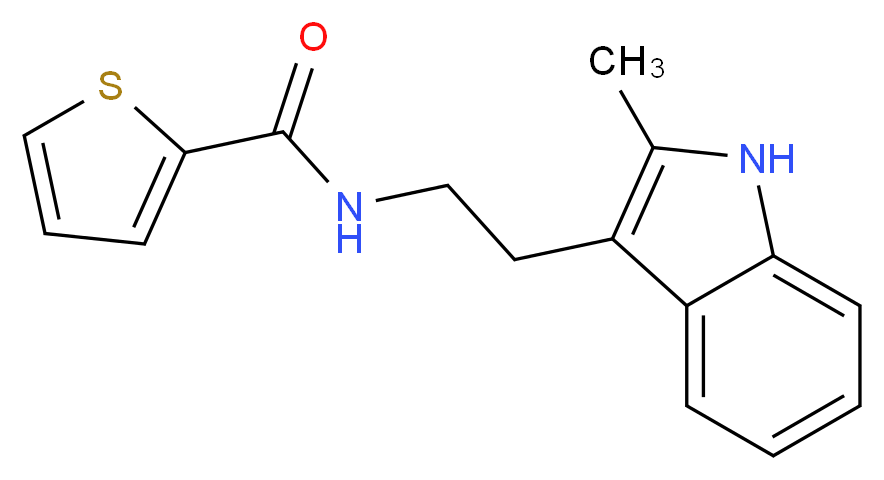 N-[2-(2-methyl-1H-indol-3-yl)ethyl]thiophene-2-carboxamide_分子结构_CAS_)