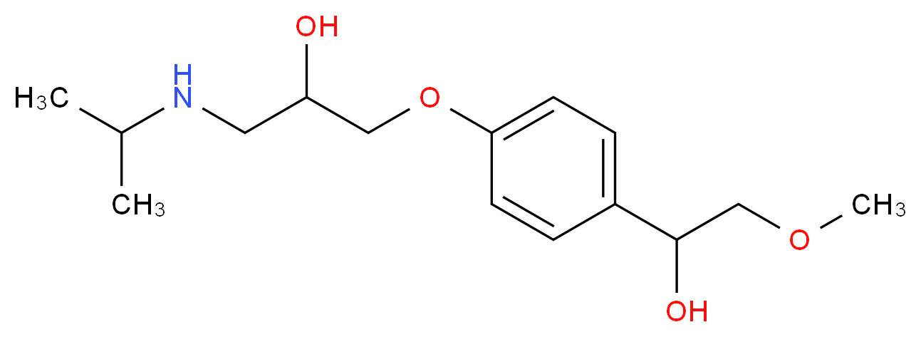 1-(4-{2-hydroxy-3-[(propan-2-yl)amino]propoxy}phenyl)-2-methoxyethan-1-ol_分子结构_CAS_56392-16-6
