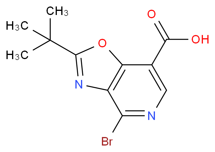 4-Bromo-2-(tert-butyl)oxazolo[4,5-c]pyridine-7-carboxylic acid_分子结构_CAS_)