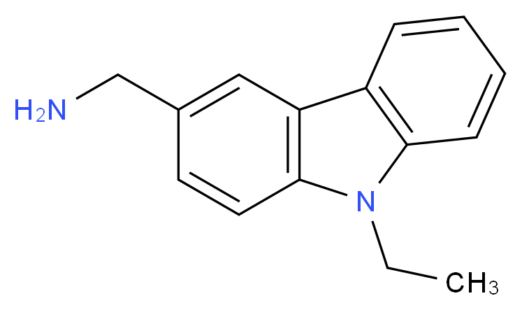 C-(9-Ethyl-9H-carbazol-3-yl)-methylamine_分子结构_CAS_322724-26-5)