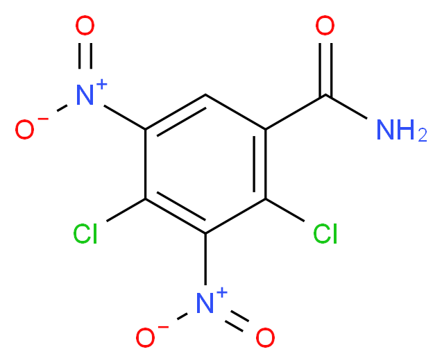 2,4-DICHLORO-3,5-DINITROBENZAMIDE_分子结构_CAS_13550-88-4)