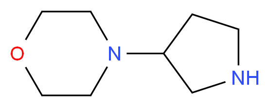 4-Pyrrolidin-3-yl morpholine_分子结构_CAS_53617-37-1)