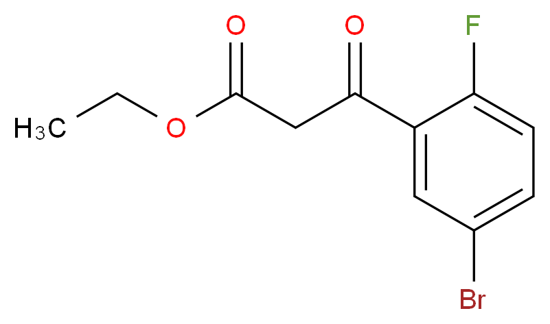 ethyl 3-(5-bromo-2-fluorophenyl)-3-oxopropanoate_分子结构_CAS_1020058-47-2