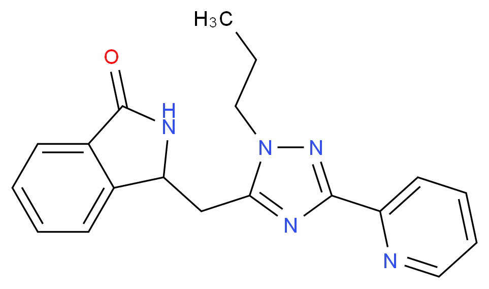 3-[(1-propyl-3-pyridin-2-yl-1H-1,2,4-triazol-5-yl)methyl]isoindolin-1-one_分子结构_CAS_)