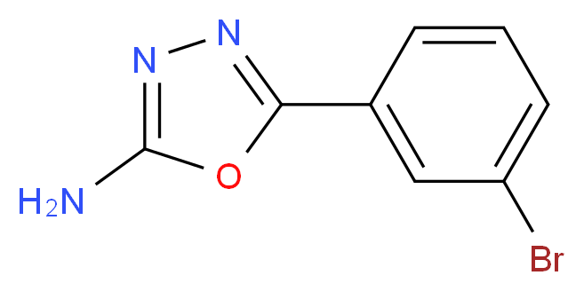 5-(3-bromophenyl)-1,3,4-oxadiazol-2-amine_分子结构_CAS_109060-66-4