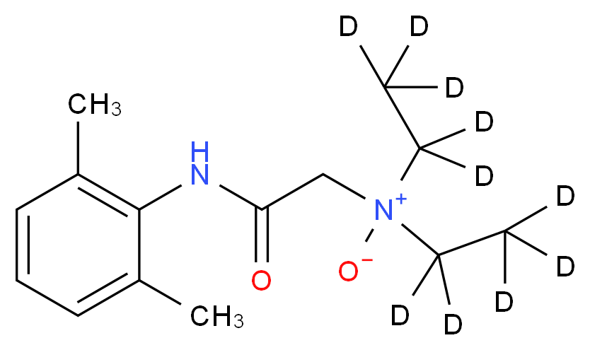 1-[(2,6-dimethylphenyl)carbamoyl]-N,N-bis(<sup>2</sup>H<sub>5</sub>)ethylmethanamine oxide_分子结构_CAS_851528-10-4