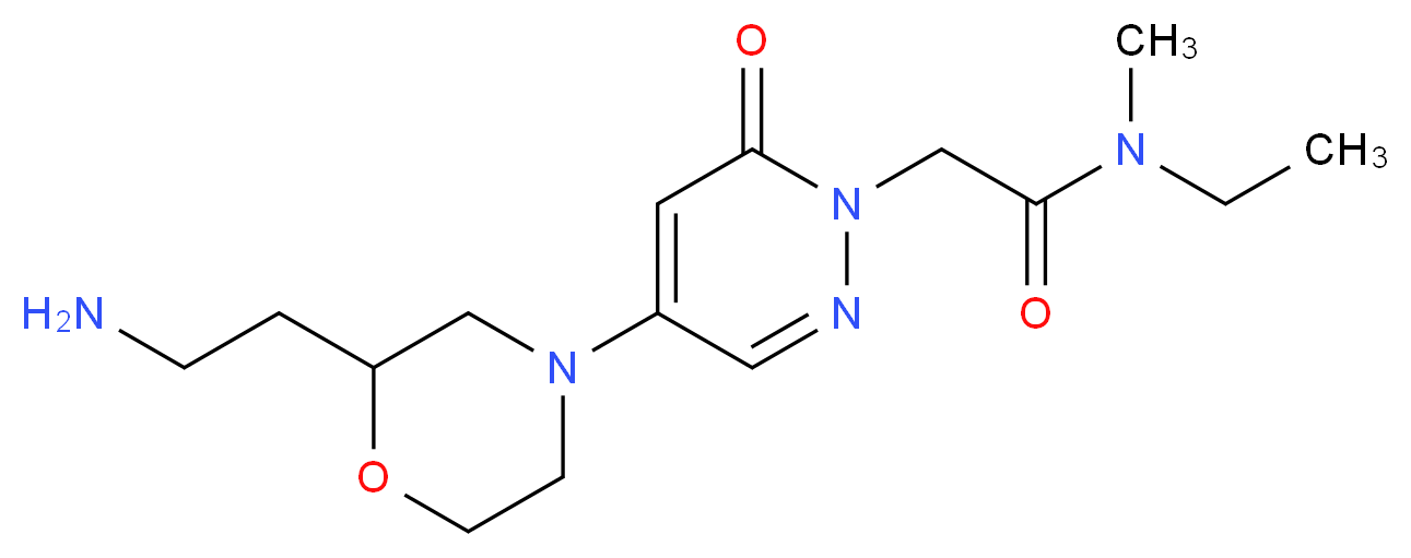 2-[4-[2-(2-aminoethyl)-4-morpholinyl]-6-oxo-1(6H)-pyridazinyl]-N-ethyl-N-methylacetamide_分子结构_CAS_)