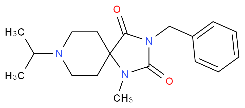 3-benzyl-8-isopropyl-1-methyl-1,3,8-triazaspiro[4.5]decane-2,4-dione_分子结构_CAS_)