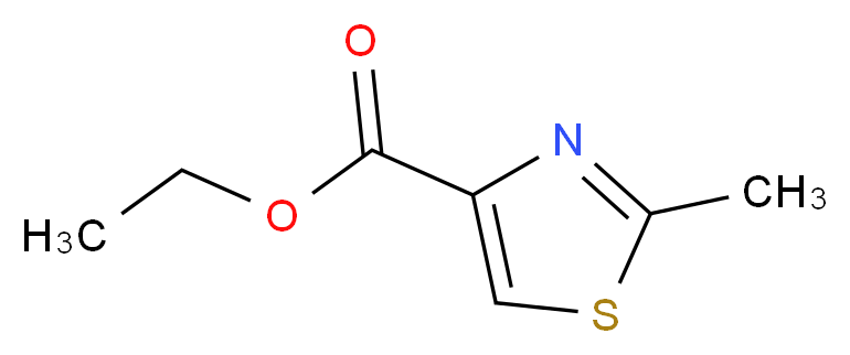 2-甲基噻唑-4-甲酸乙酯_分子结构_CAS_6436-59-5)