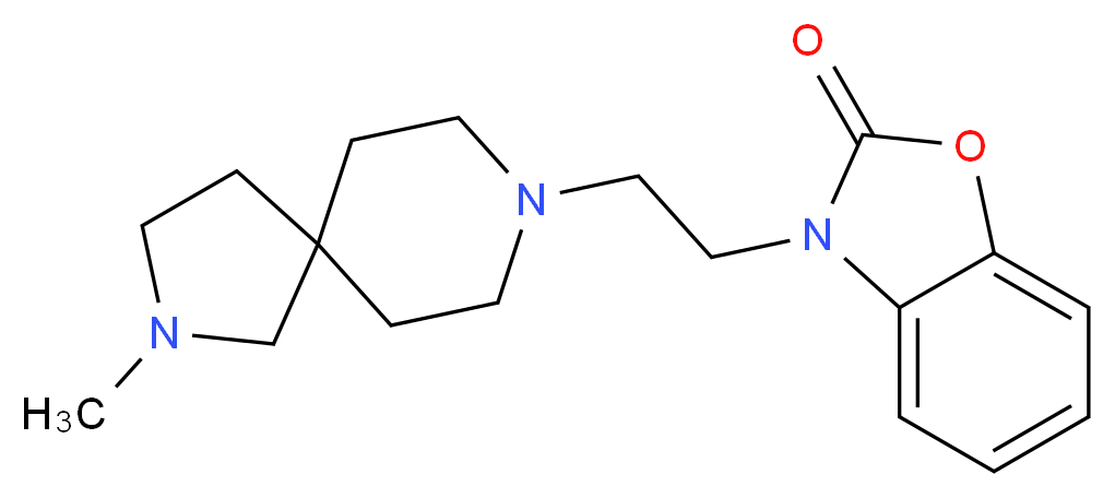 3-[2-(2-methyl-2,8-diazaspiro[4.5]dec-8-yl)ethyl]-1,3-benzoxazol-2(3H)-one_分子结构_CAS_)