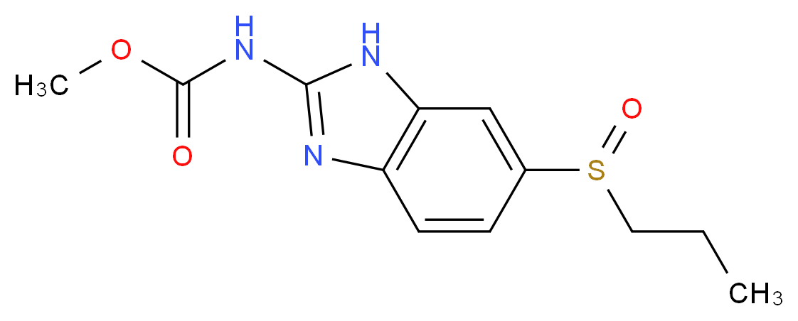 methyl N-[6-(propane-1-sulfinyl)-1H-1,3-benzodiazol-2-yl]carbamate_分子结构_CAS_54029-12-8
