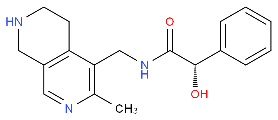 (2S)-2-hydroxy-N-[(3-methyl-5,6,7,8-tetrahydro-2,7-naphthyridin-4-yl)methyl]-2-phenylacetamide_分子结构_CAS_)