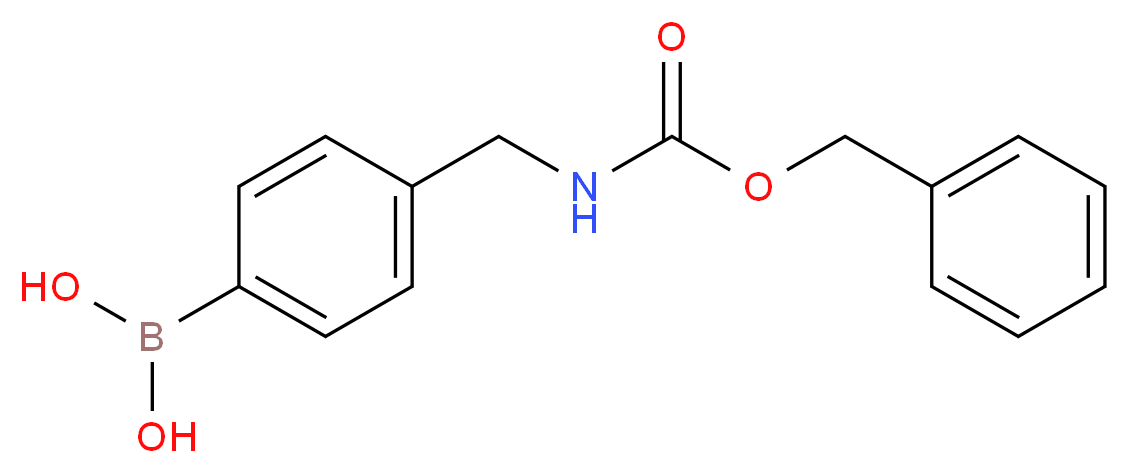 (4-((((Benzyloxy)carbonyl)amino)methyl)phenyl)boronic acid_分子结构_CAS_914452-61-2)