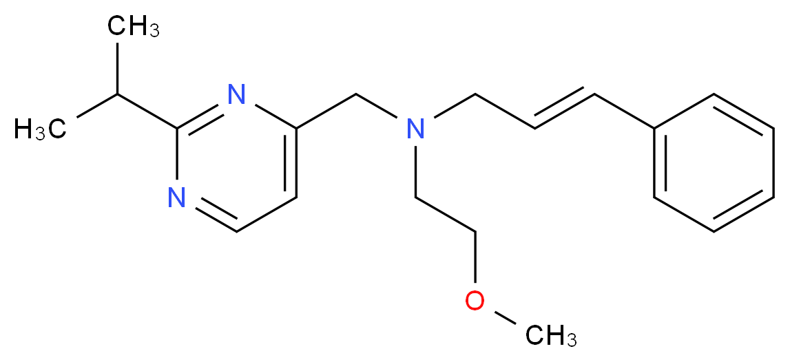 (2E)-N-[(2-isopropylpyrimidin-4-yl)methyl]-N-(2-methoxyethyl)-3-phenylprop-2-en-1-amine_分子结构_CAS_)