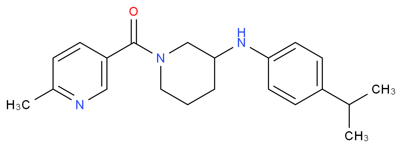 N-(4-isopropylphenyl)-1-[(6-methyl-3-pyridinyl)carbonyl]-3-piperidinamine_分子结构_CAS_)