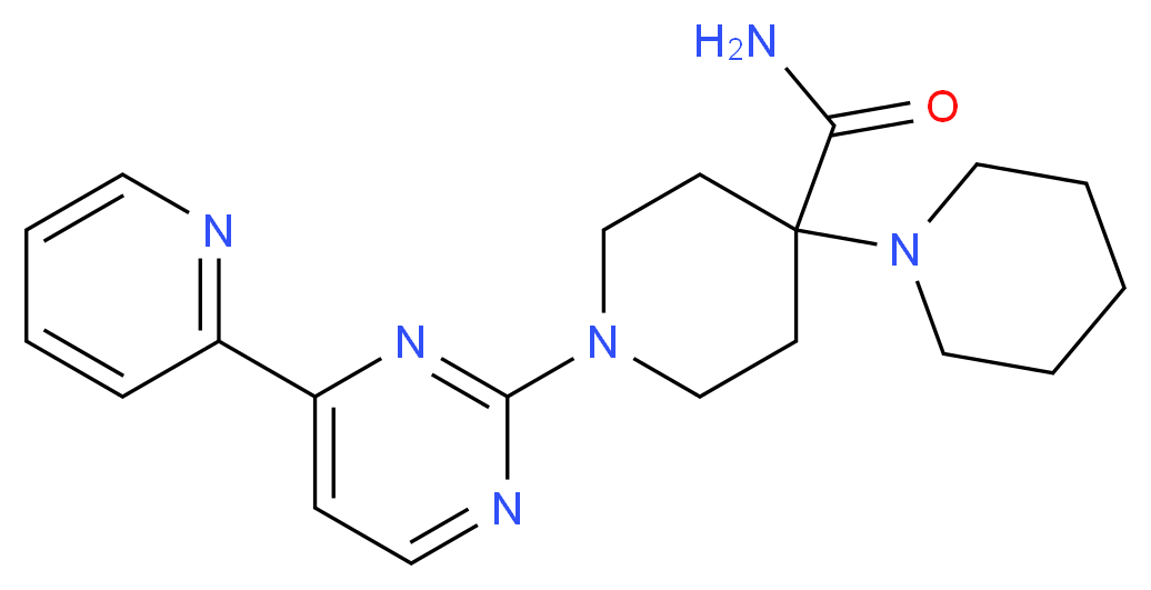 1'-[4-(2-pyridinyl)-2-pyrimidinyl]-1,4'-bipiperidine-4'-carboxamide_分子结构_CAS_)