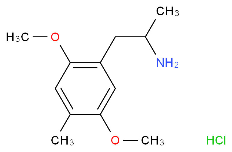 2,5-Dimethoxy-4-methylamphetamine Hydrochloride_分子结构_CAS_15589-00-1)