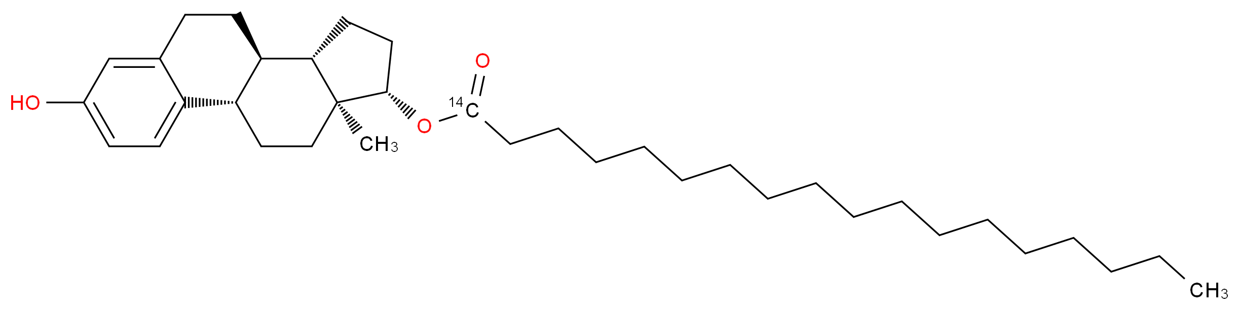 Estradiol 17-O-Octadecanoate-1-14C_分子结构_CAS_210241-63-7)