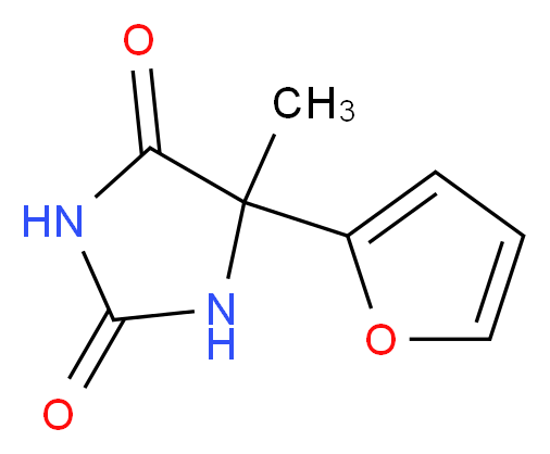 5-(2-furyl)-5-methylimidazolidine-2,4-dione_分子结构_CAS_4615-71-8)
