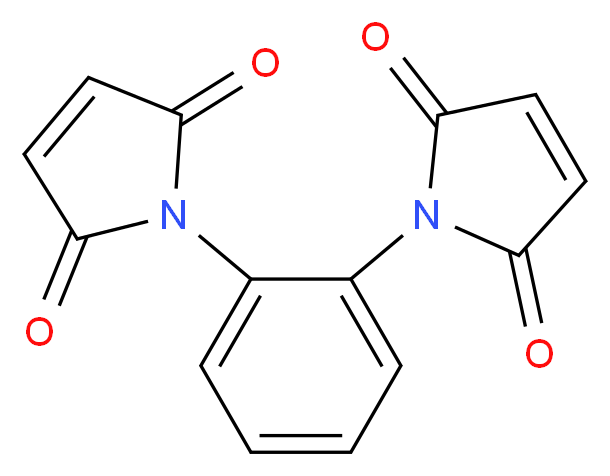 1,2-Phenylene-bis-maleimide_分子结构_CAS_13118-04-2)