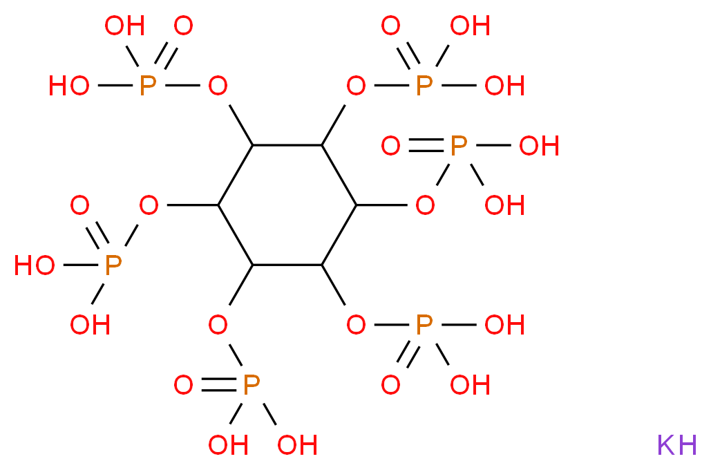 {[2,3,4,5,6-pentakis(phosphonooxy)cyclohexyl]oxy}phosphonic acid potassium_分子结构_CAS_129832-03-7