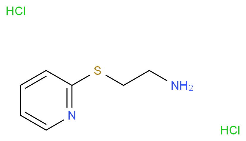 [2-(Pyridin-2-ylthio)ethyl]amine dihydrochloride_分子结构_CAS_42416-20-6)